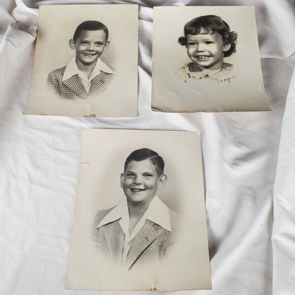 Vintage Portrat Set Of 3 8x10 B&W - Picture 1 of 8